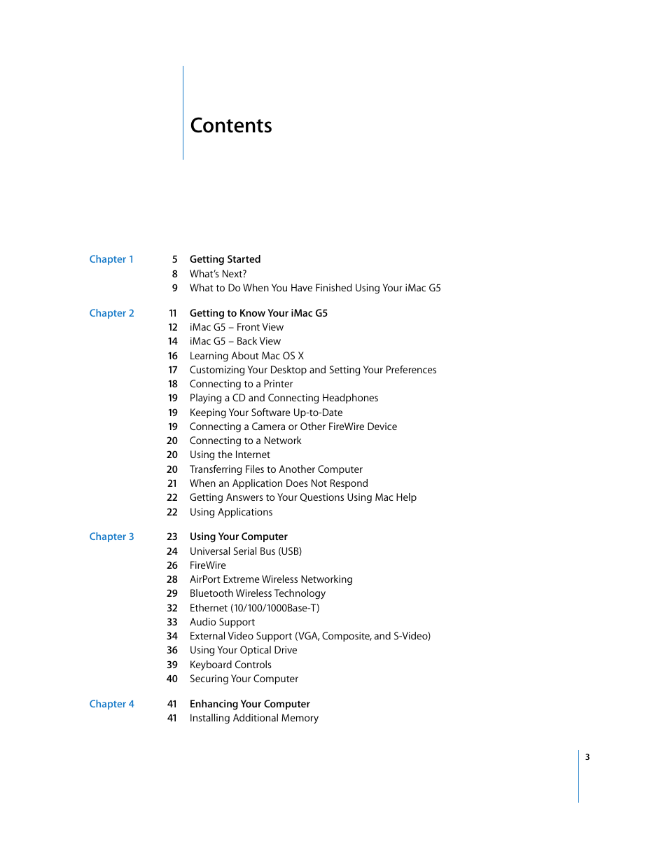 Apple iMac G5 User Manual | Page 3 / 96