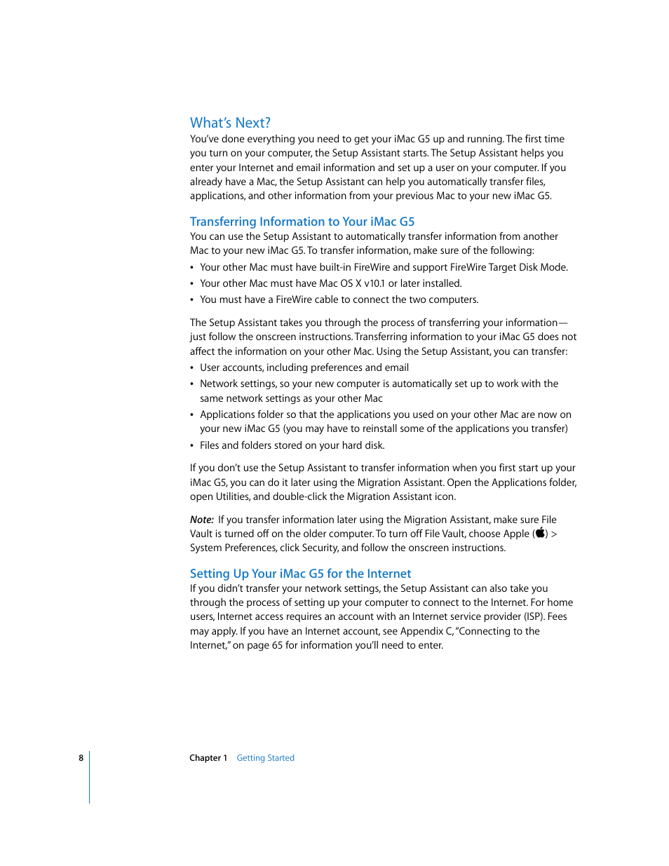 What’s next | Apple iMac G5 User Manual | Page 8 / 96