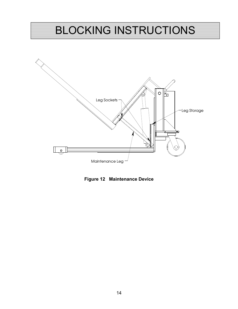 Blocking instructions | Autoquip AUTO-TILT PORTABLE TILTER User Manual | Page 14 / 31