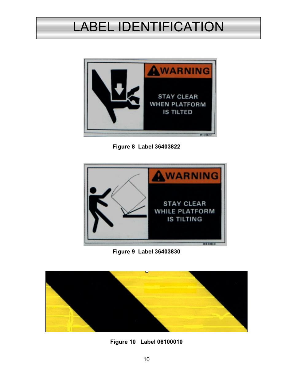 Label identification | Autoquip SERIES 35 TILTERS User Manual | Page 10 / 35