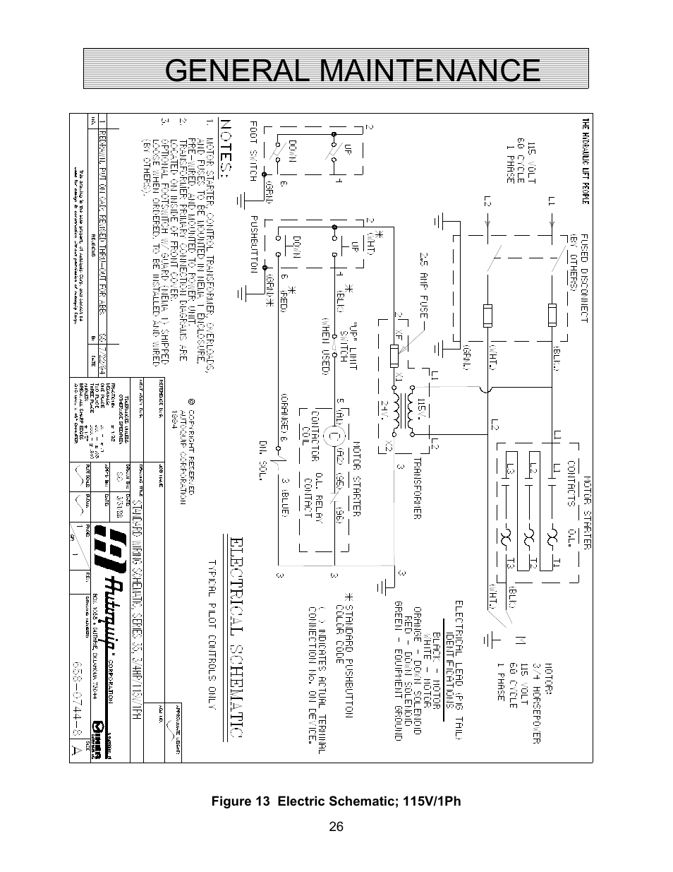 General maintenance | Autoquip SERIES 35 TILTERS User Manual | Page 26 / 35