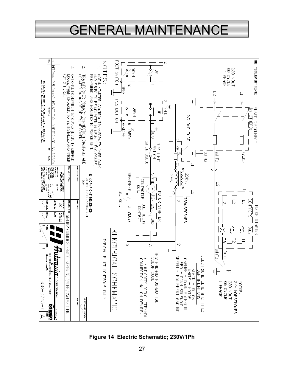 General maintenance | Autoquip SERIES 35 TILTERS User Manual | Page 27 / 35