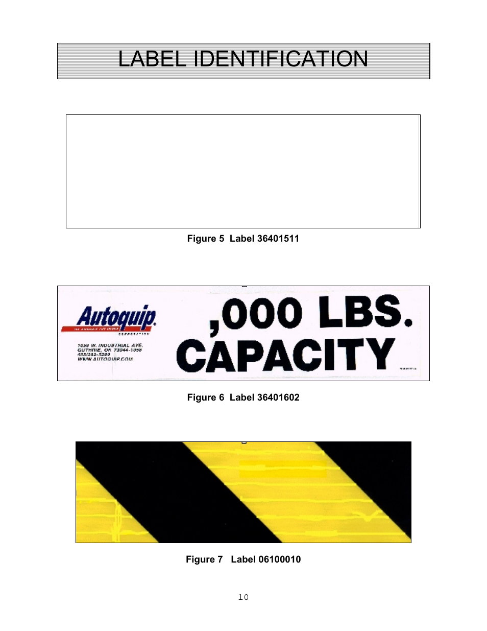 Label identification | Autoquip VERTICAL RAM LIFTS - DUAL RAM User Manual | Page 10 / 37