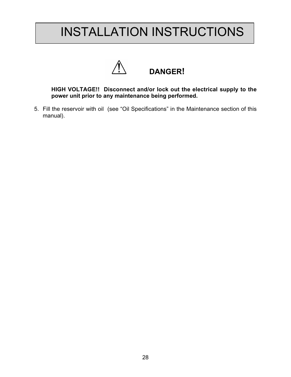 Installation instructions | Autoquip TRUCK LEVELER - SHALLOW PIT MOUNT User Manual | Page 28 / 53