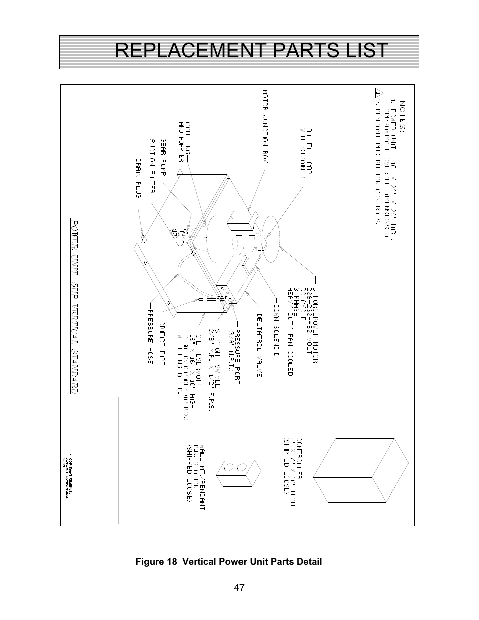 Replacement parts list | Autoquip TRUCK LEVELER - SHALLOW PIT MOUNT User Manual | Page 47 / 53