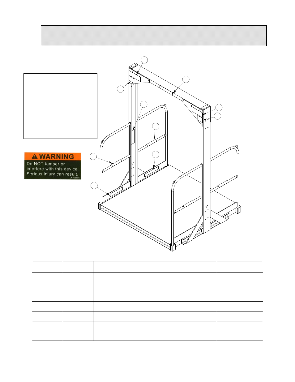 Label identification | Autoquip FREIGHTLIFT FLM User Manual | Page 15 / 96