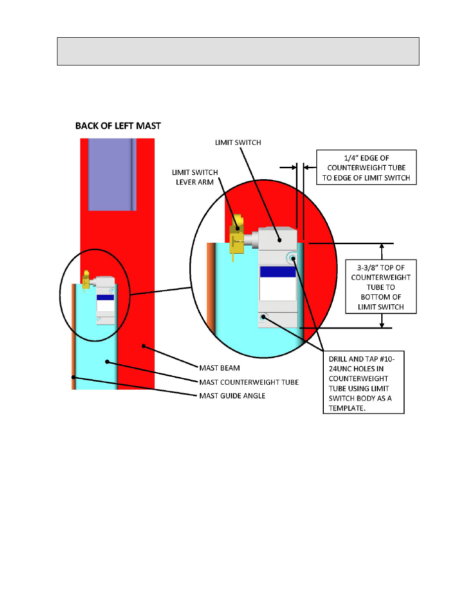 Installation instructions | Autoquip COUNTERWEIGHT SENSING SWITCH User Manual | Page 3 / 6