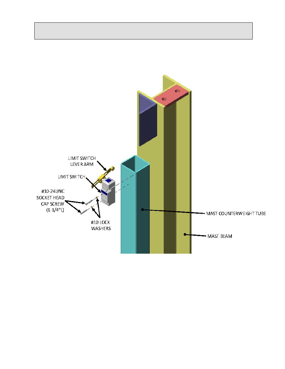 Installation instructions | Autoquip COUNTERWEIGHT SENSING SWITCH User Manual | Page 4 / 6