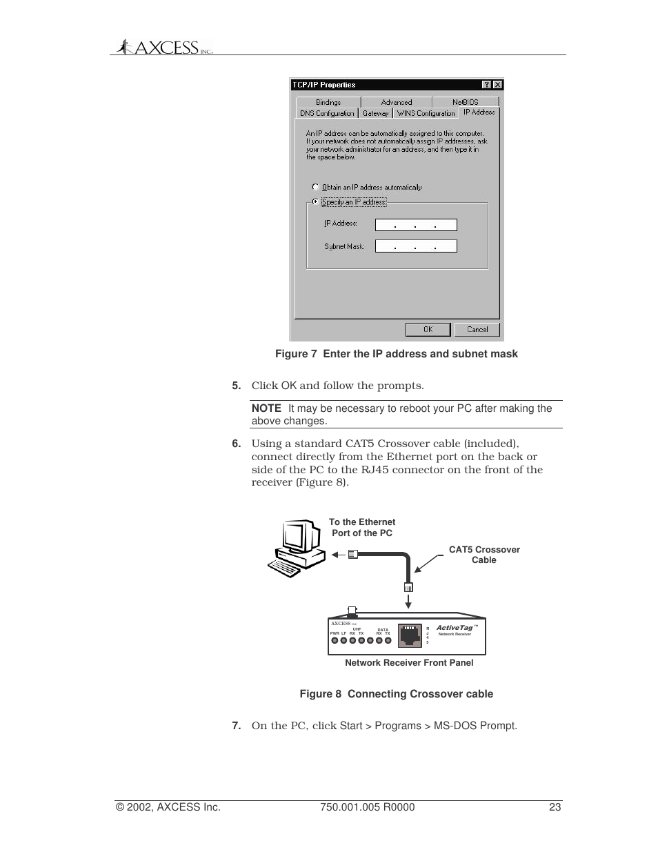 Axcess Network Receiver Installation Guide User Manual | Page 23 / 63