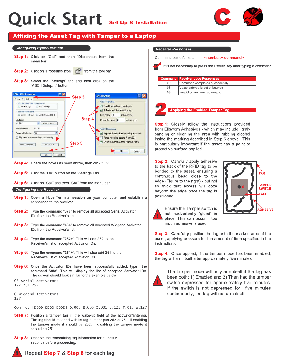 Axcess Affixing the Tamper Asset Tag Quick Start User Manual | Page 3 / 3
