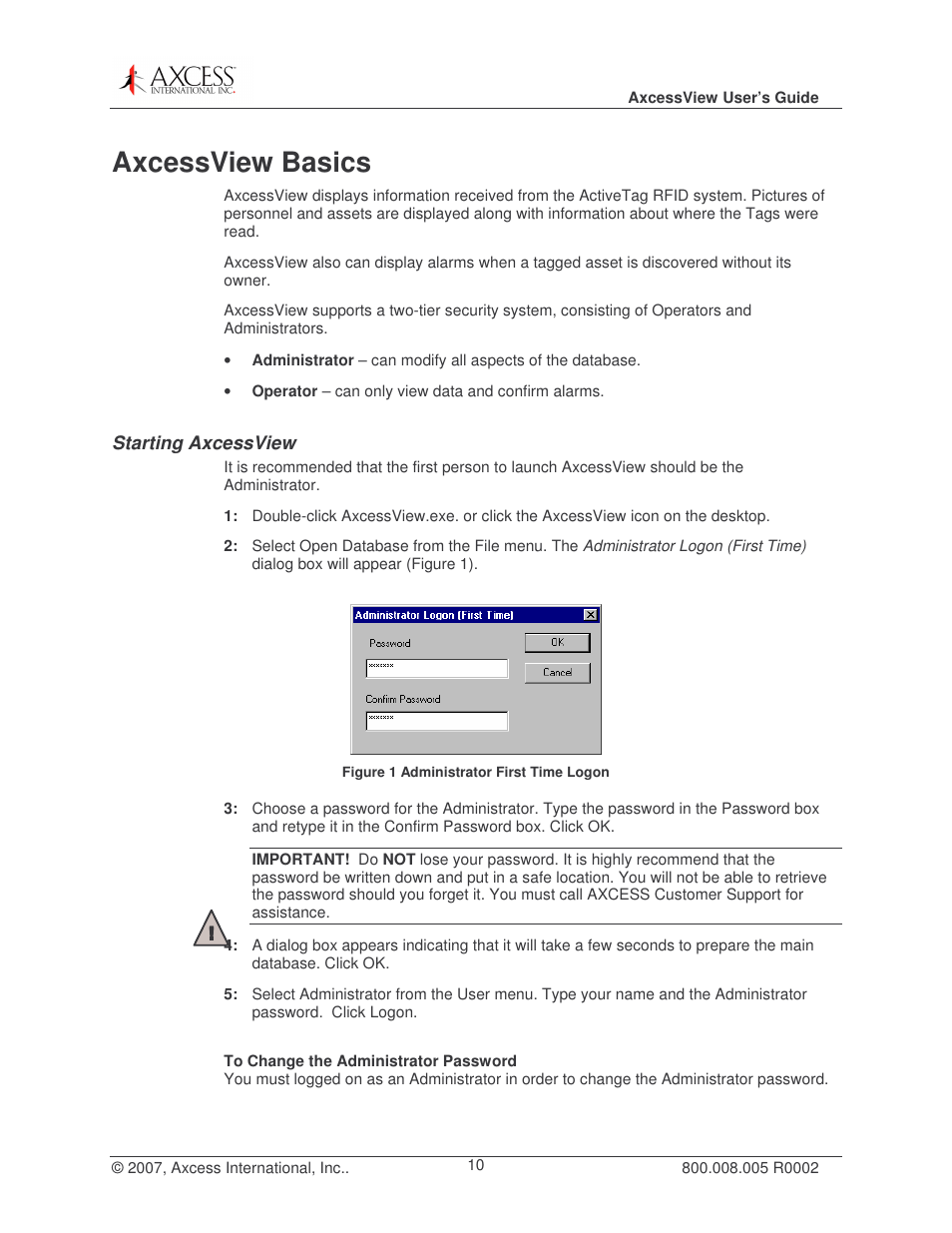 Axcessview basics | Axcess AxcessView User Guide User Manual | Page 10 / 35