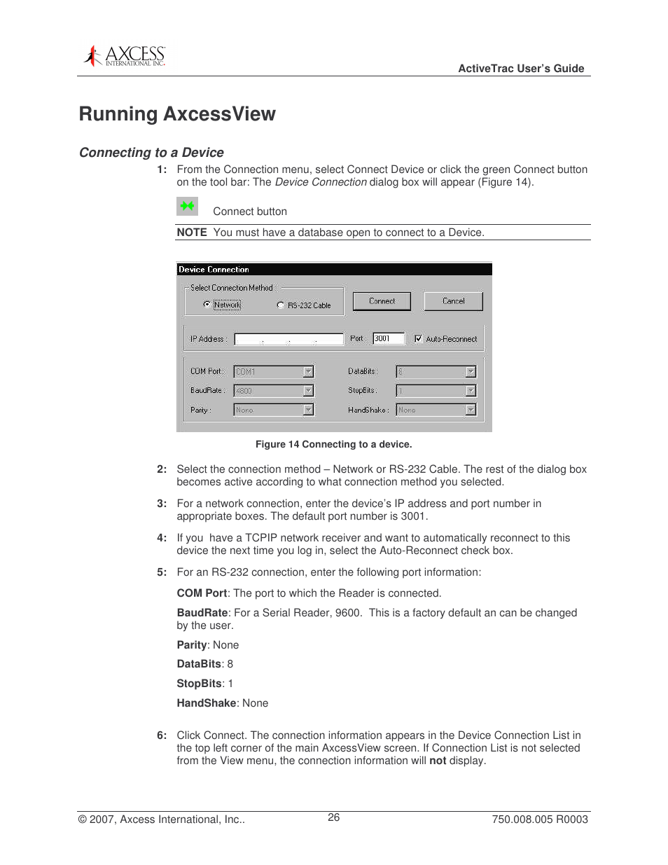 Running axcessview | Axcess AxcessView User Guide User Manual | Page 26 / 35