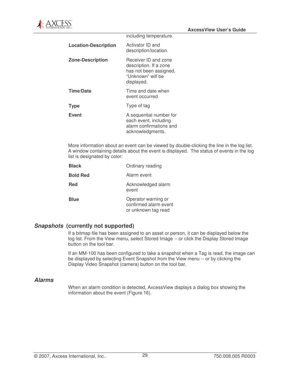 Axcess AxcessView User Guide User Manual | Page 29 / 35