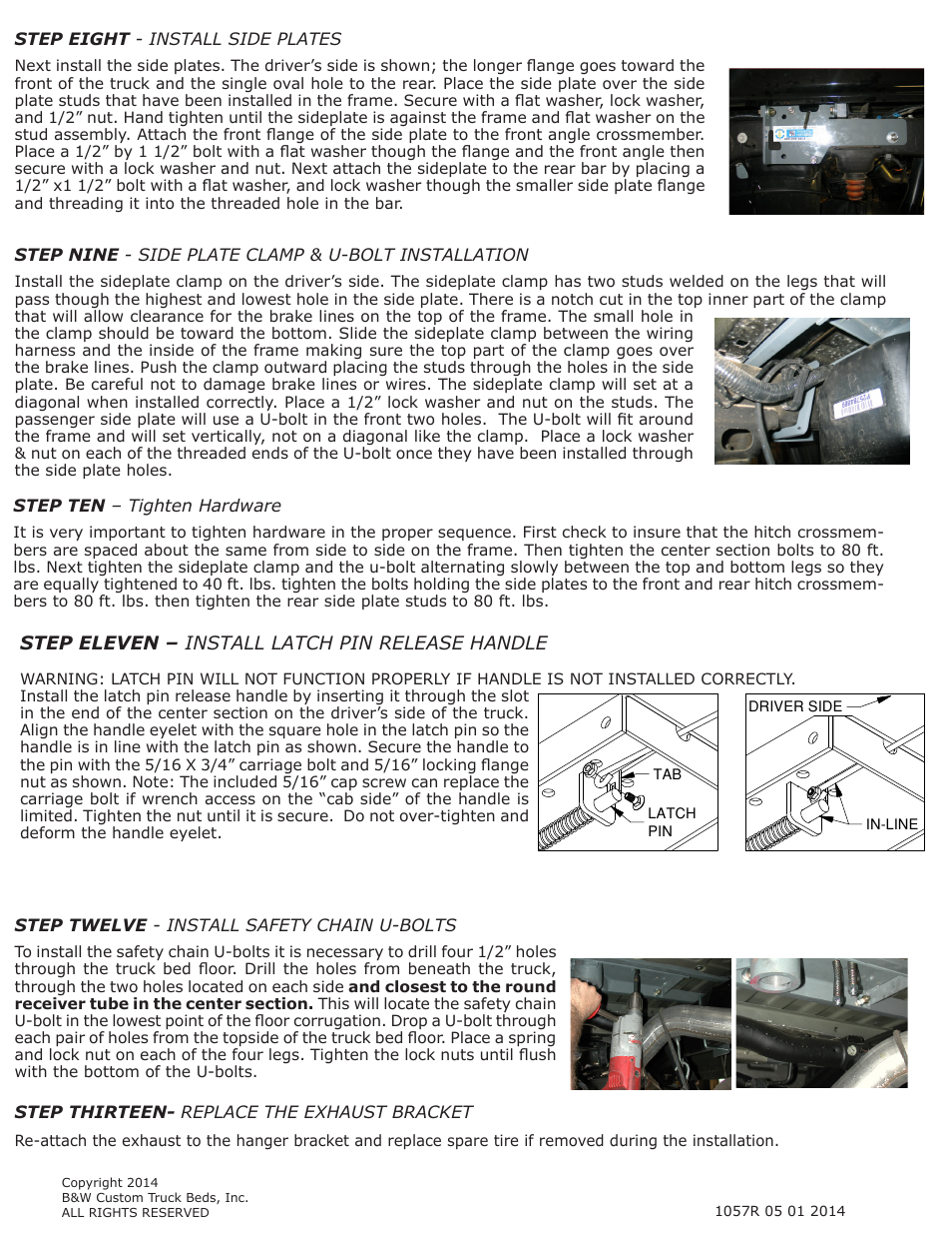 B&W Trailer Hitches 1057R User Manual | Page 4 / 4