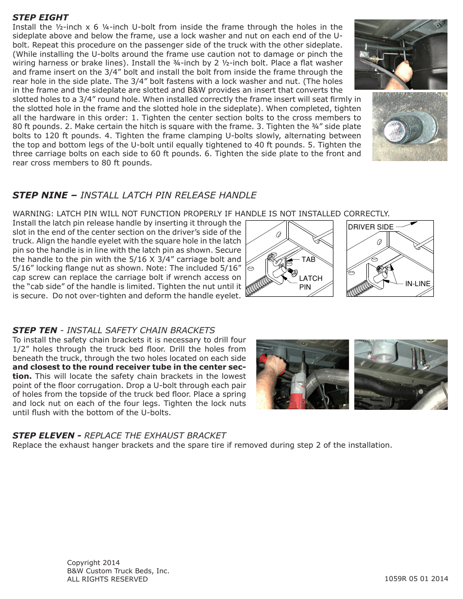 B&W Trailer Hitches 1059R User Manual | Page 4 / 4