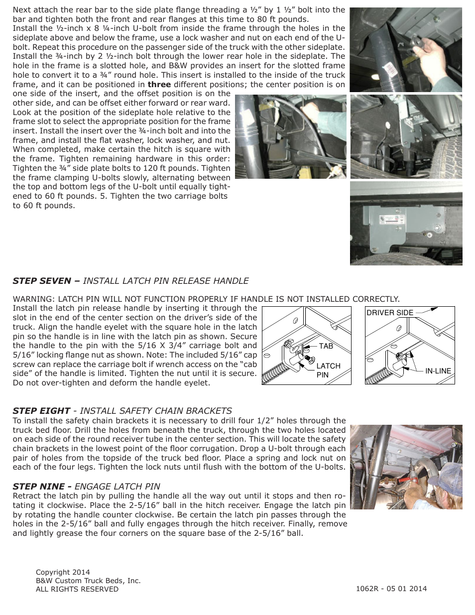 B&W Trailer Hitches 1062R User Manual | Page 4 / 4