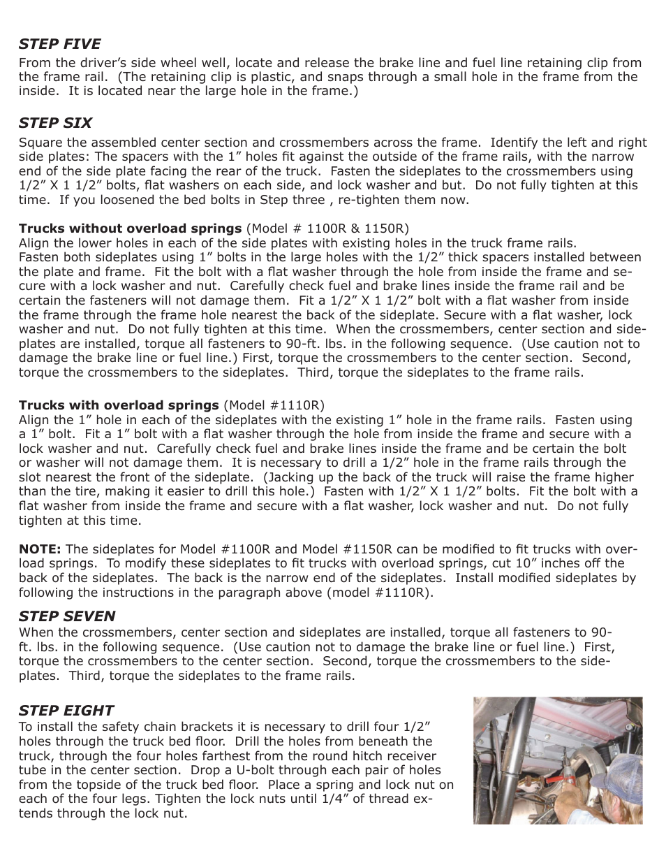 B&W Trailer Hitches 1100R User Manual | Page 3 / 4