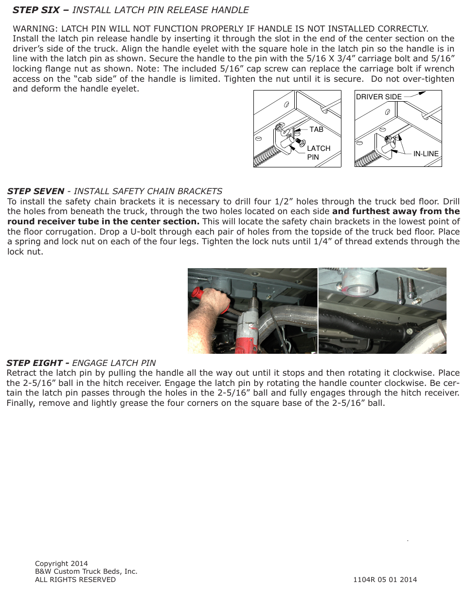 B&W Trailer Hitches 1104R User Manual | Page 4 / 4