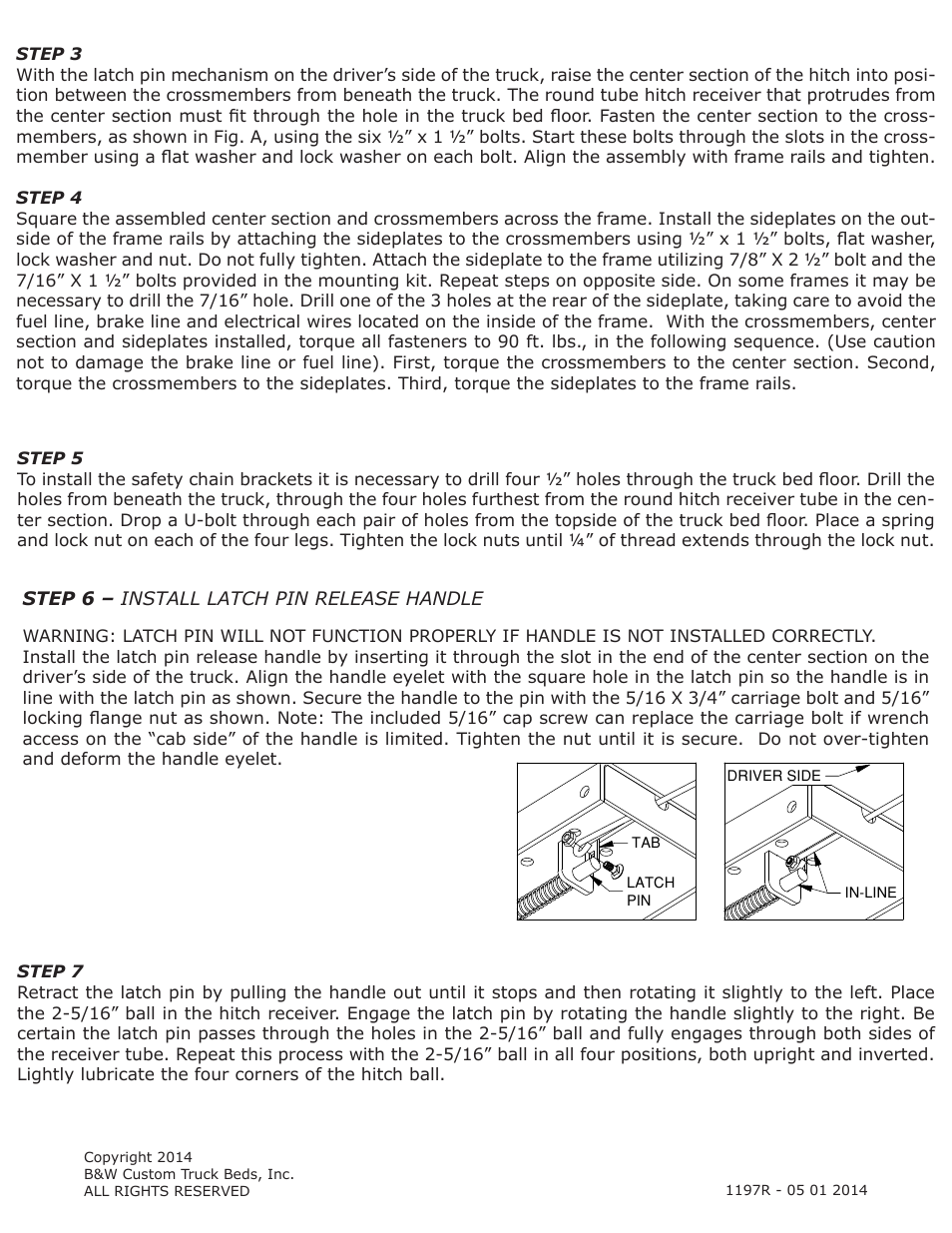 B&W Trailer Hitches 1197R User Manual | Page 3 / 3