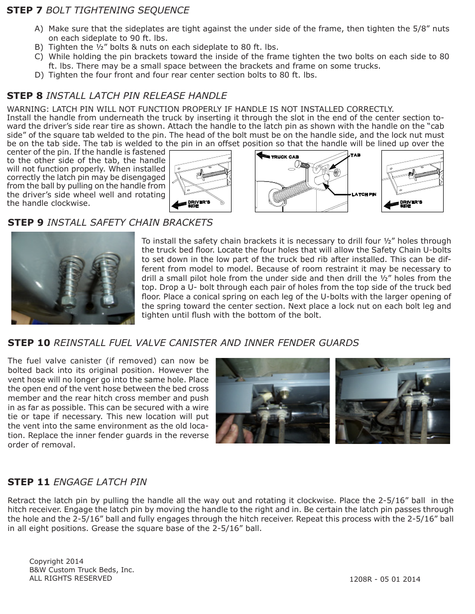 B&W Trailer Hitches 1208R User Manual | Page 4 / 4