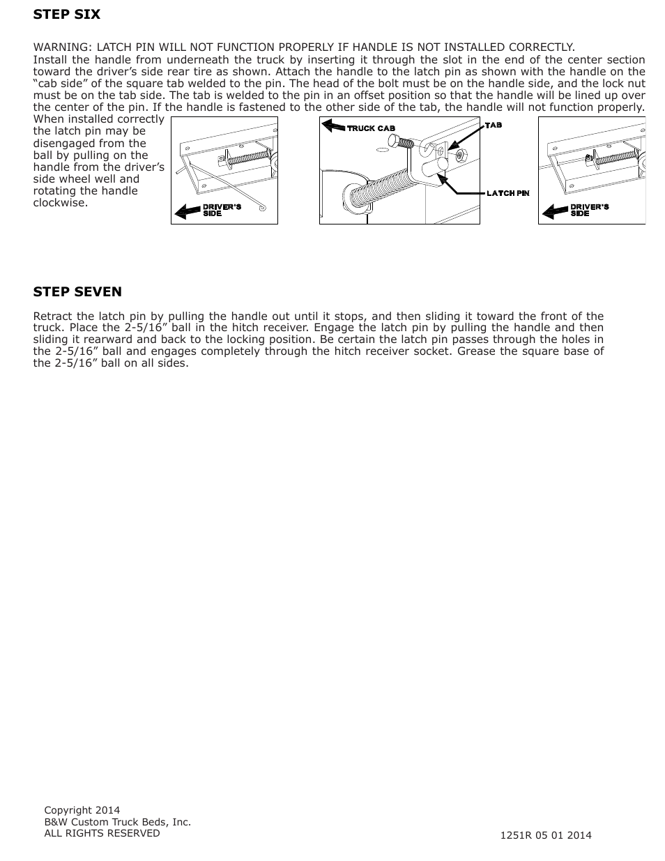 B&W Trailer Hitches 1251R User Manual | Page 4 / 4