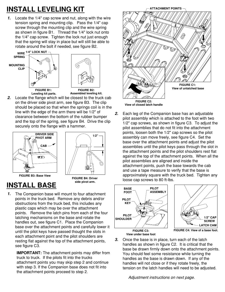 Install base install leveling kit | B&W Trailer Hitches RVK3600 User Manual | Page 3 / 5