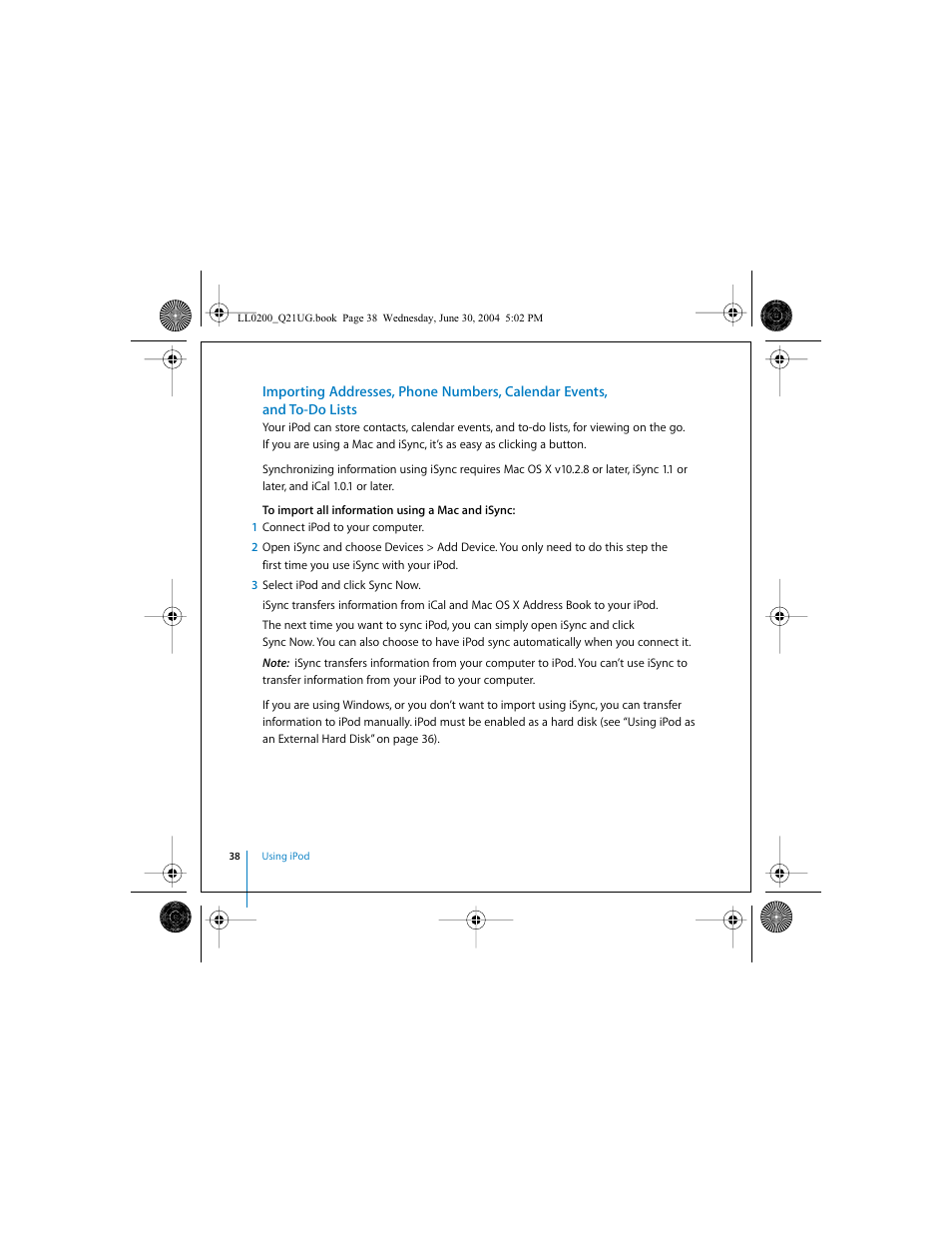 Apple iPod (User’s Guide) User Manual | Page 38 / 64