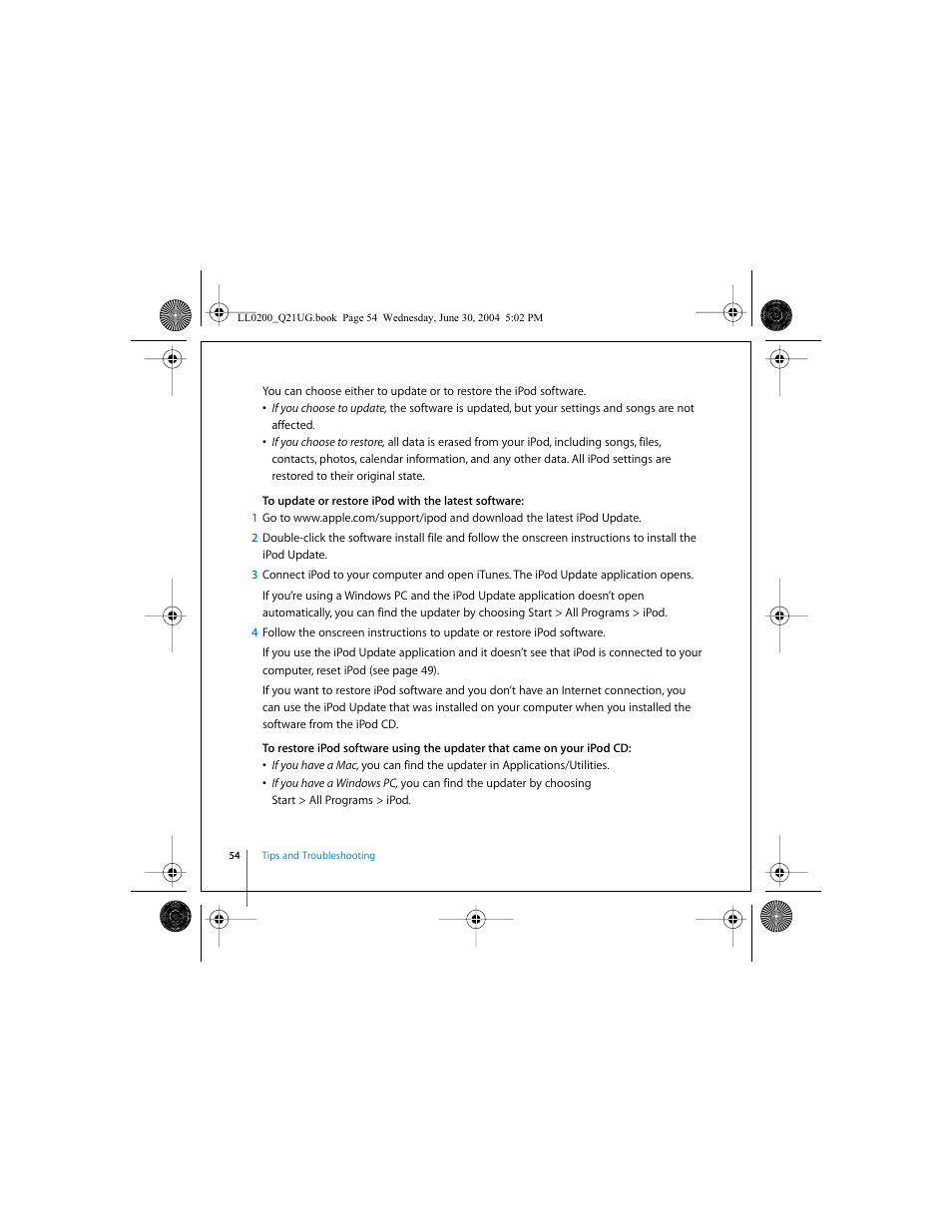Apple iPod (User’s Guide) User Manual | Page 54 / 64