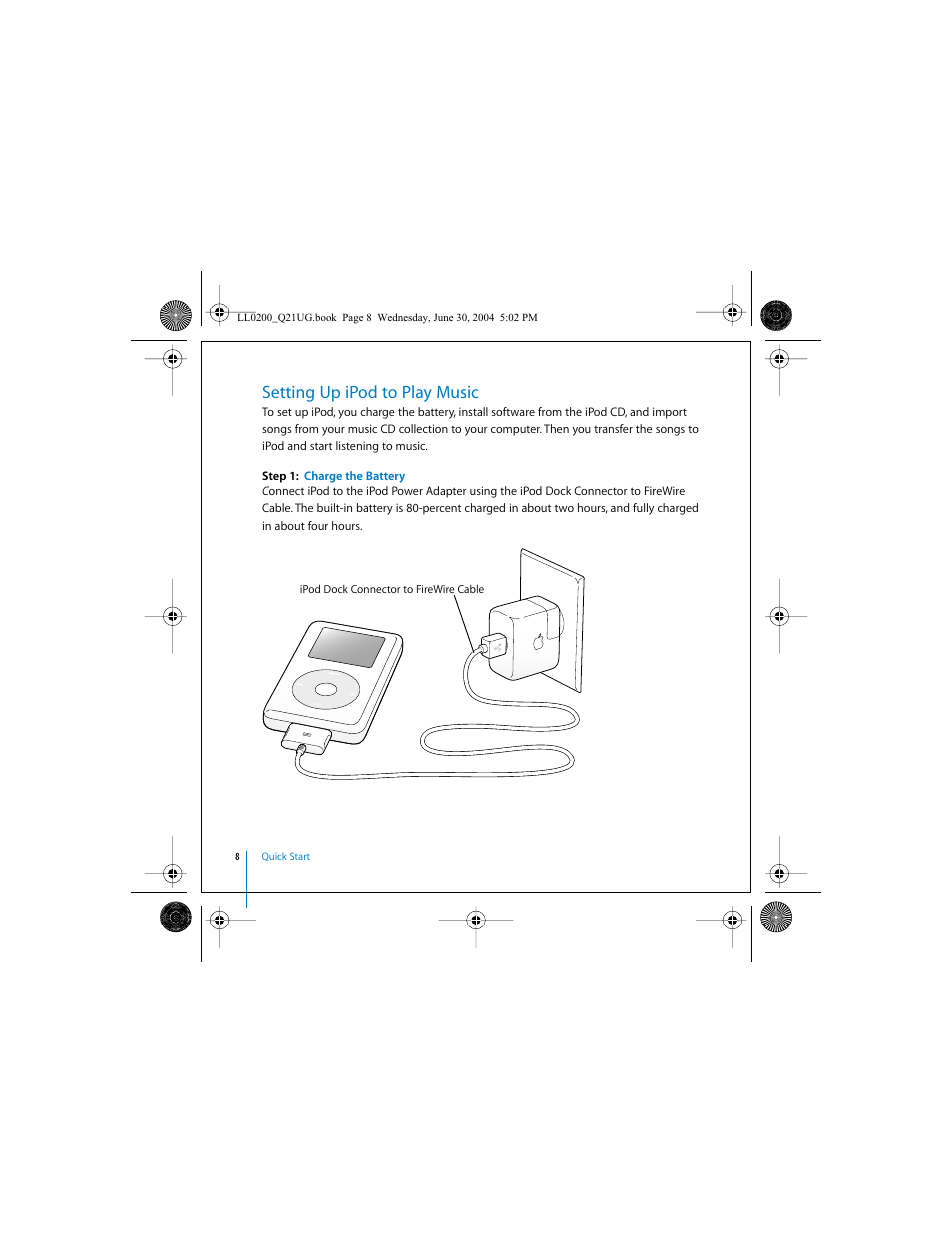 Setting up ipod to play music | Apple iPod (User’s Guide) User Manual | Page 8 / 64