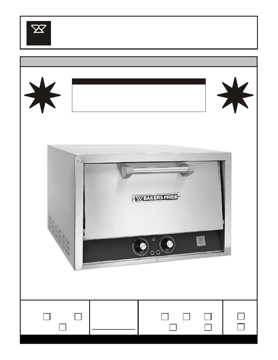 Bakers Pride P-24S User Manual | 4 pages