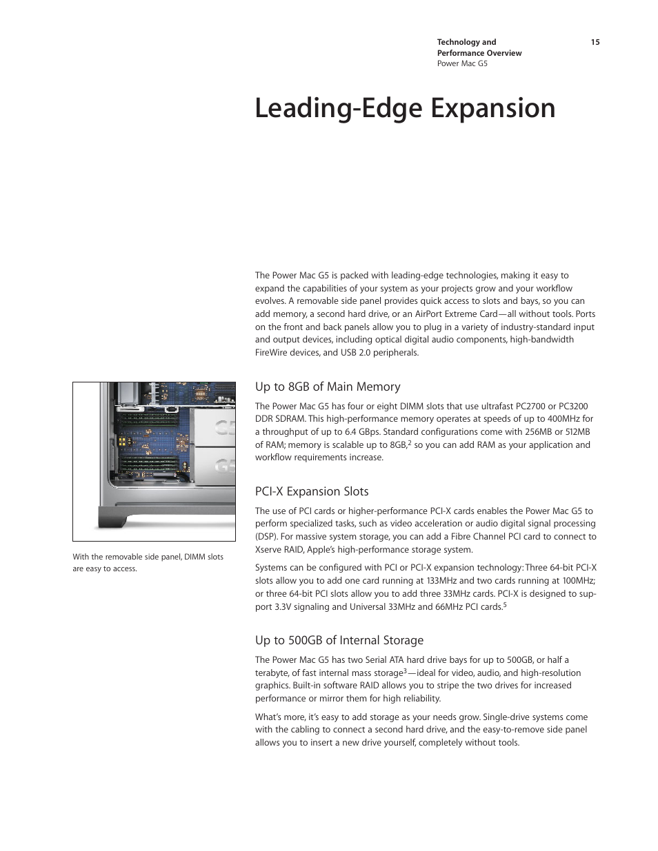 Leading-edge expansion | Apple Power Mac G5 User Manual | Page 15 / 36