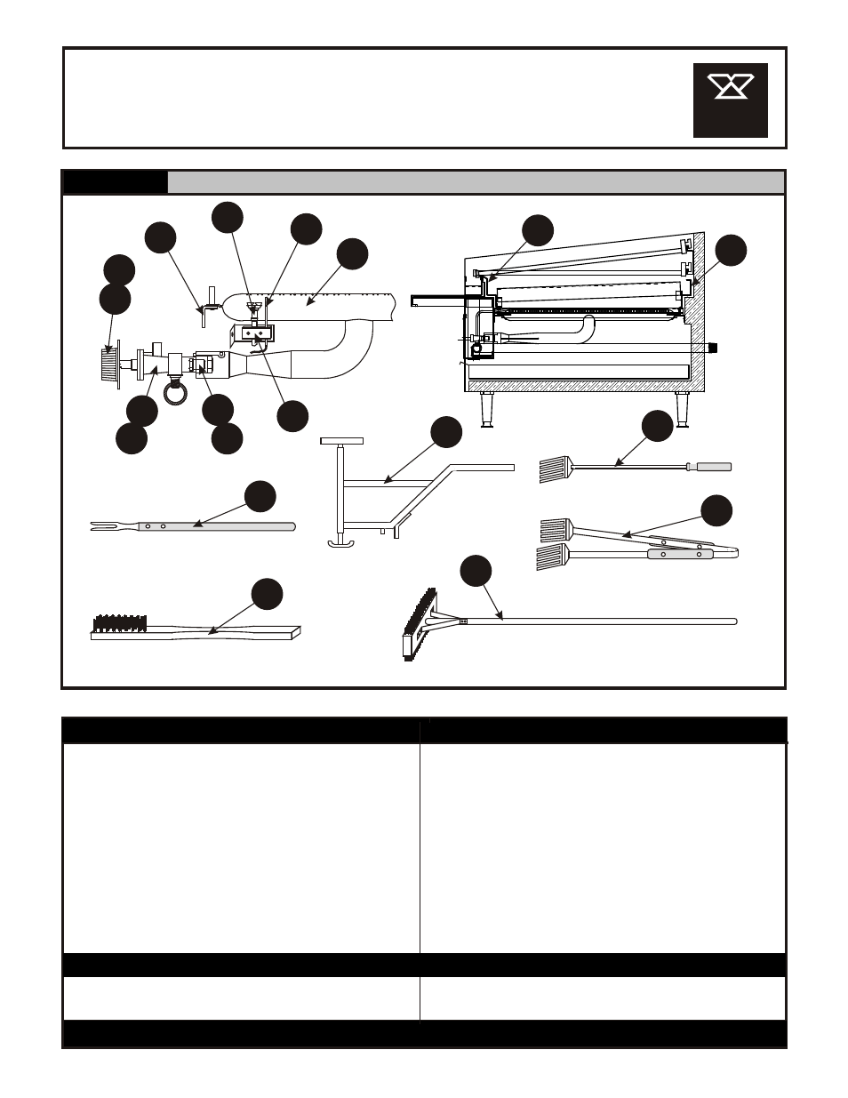 Lcb-60r/gs, Gas char broiler, Burner / accessories / supports | Bakers Pride LCB-60R/GS User Manual | Page 4 / 4
