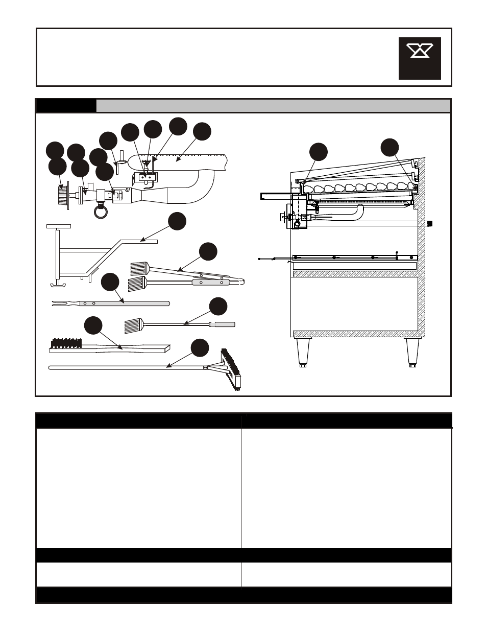 Flb-60r/gs, Gas char broiler, Burner / accessories / supports | Bakers Pride FLB-60R/GS User Manual | Page 4 / 4