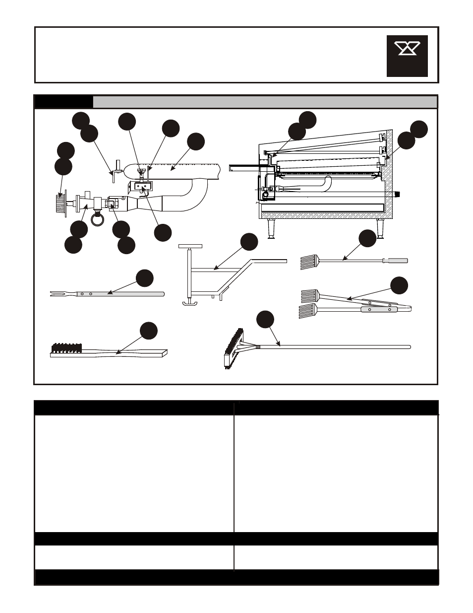 Lcb-48r/gs, Gas char broiler, Burner / accessories / supports | Bakers Pride LCB-48R/GS User Manual | Page 4 / 4