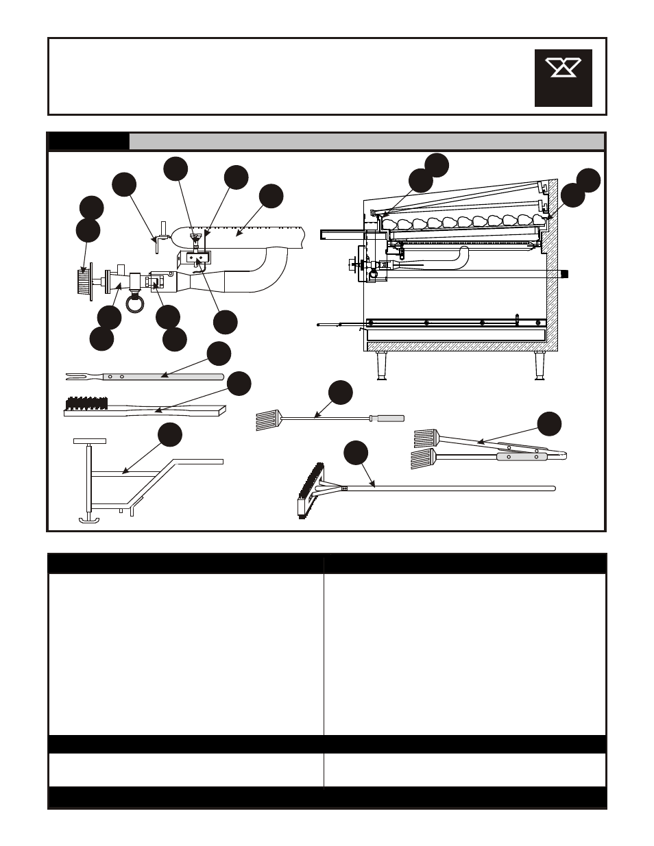Ctb-36r/gs, Gas char broiler, Burner / accessories / supports | Bakers Pride CTB-36R/GS User Manual | Page 4 / 4