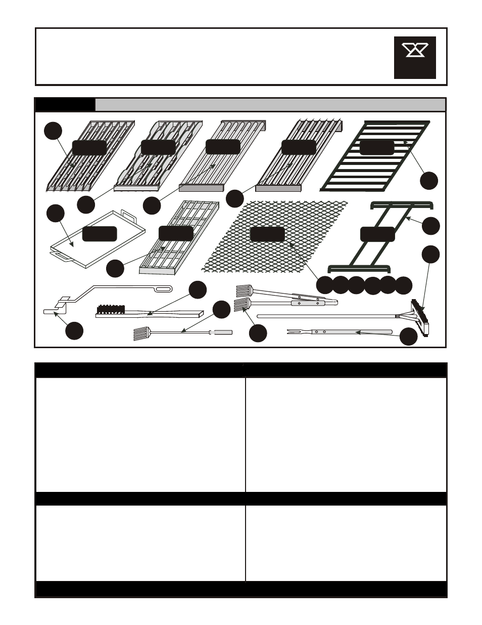 Gas char broiler, Grates / accessories | Bakers Pride SGBR-2, 3, 4, 5, 6, 7 User Manual | Page 4 / 4