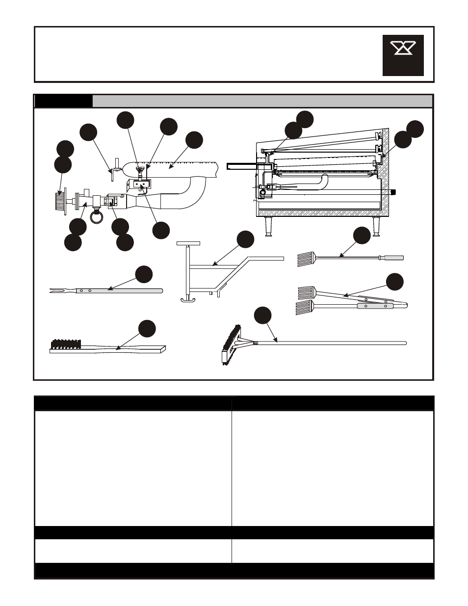 Lcb-36r/gs, Gas char broiler, Burner / accessories / supports | Bakers Pride LCB-36R/GS User Manual | Page 4 / 4
