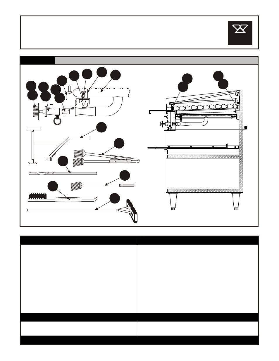 Flb-36r/gs, Gas char broiler, Burner / accessories / supports | Bakers Pride FLB-36R/GS User Manual | Page 4 / 4