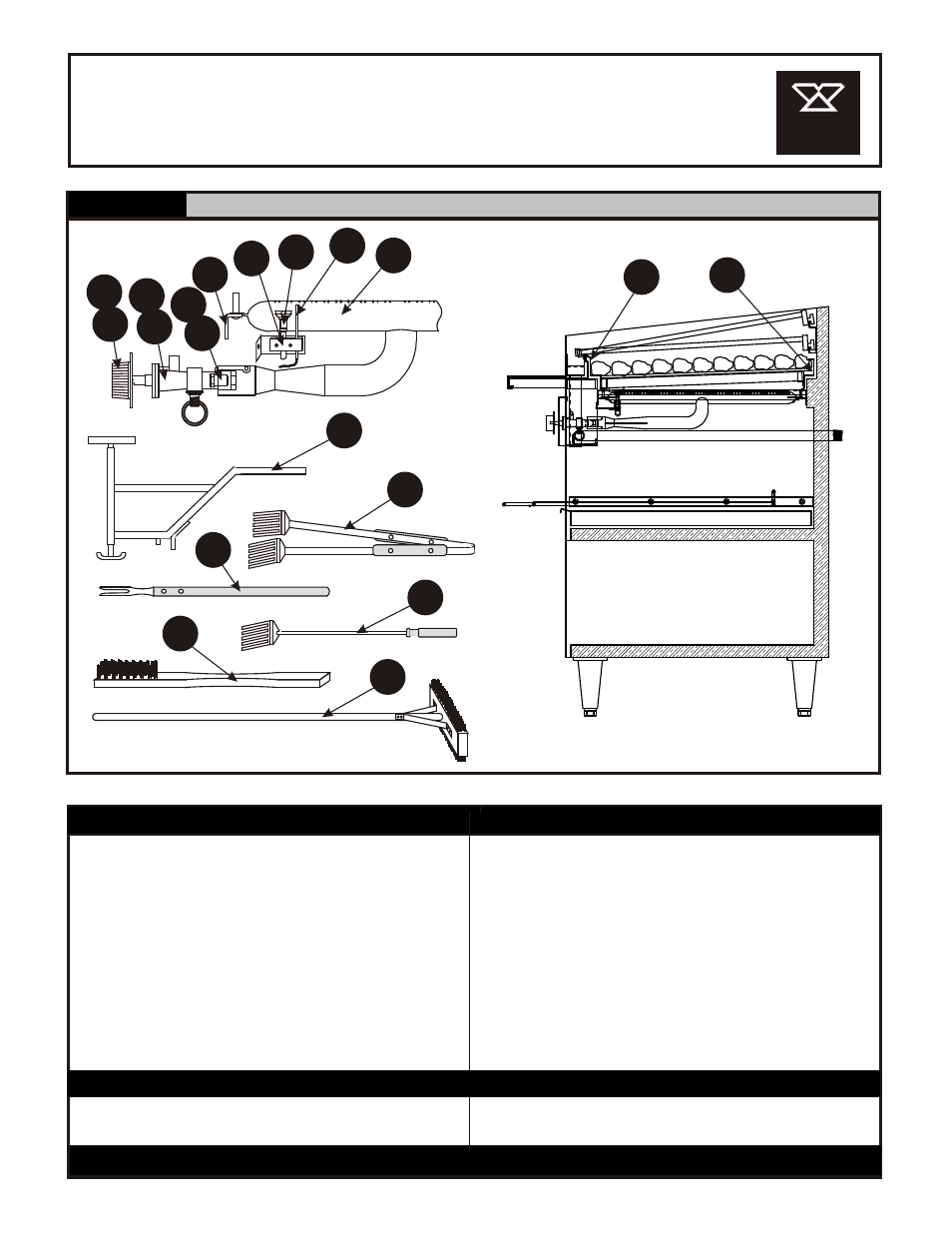 Flb-24r/gs, Gas char broiler, Burner / accessories / supports | Bakers Pride FLB-24R/GS User Manual | Page 4 / 4