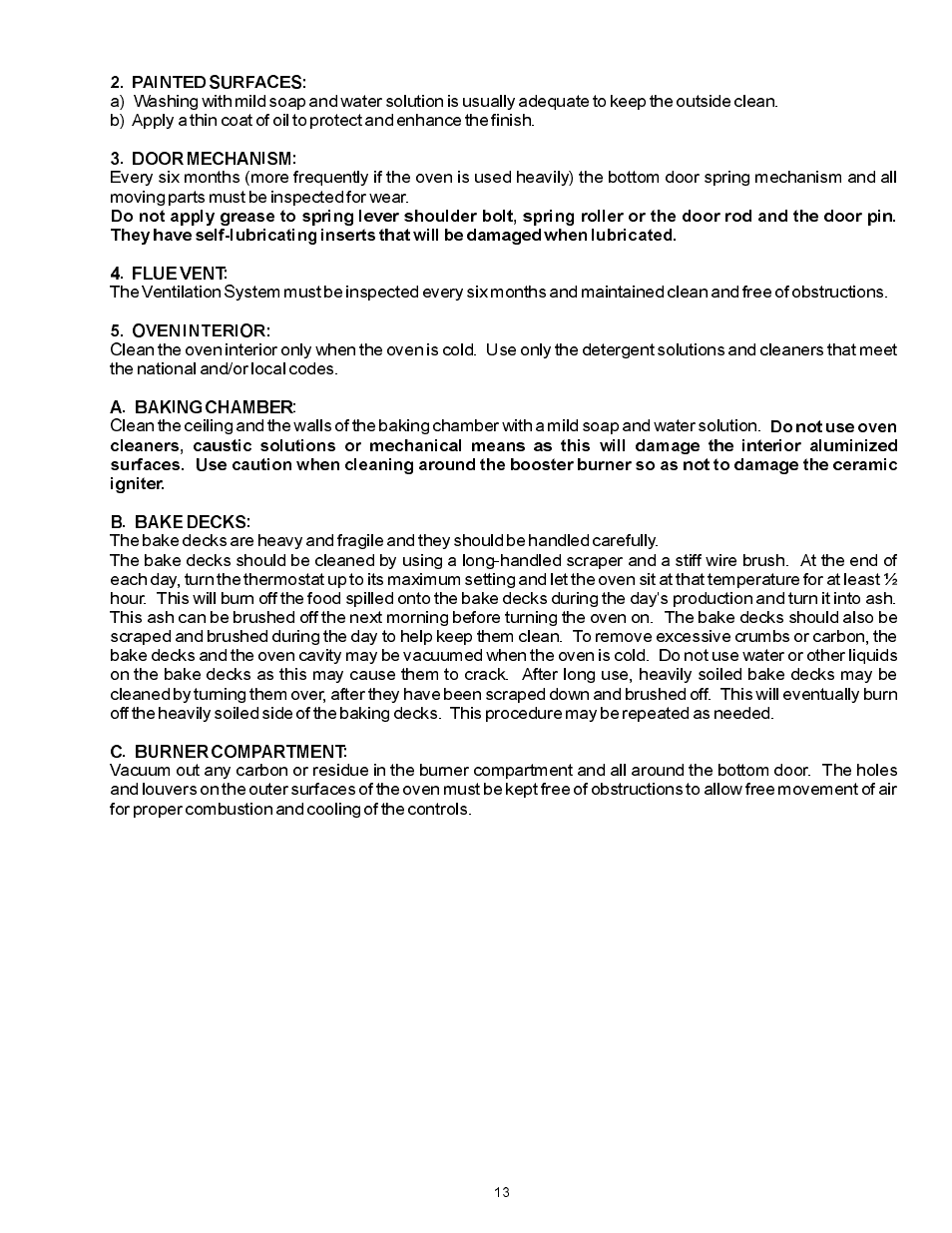 Bakers Pride FC-816 Manual User Manual | Page 13 / 16