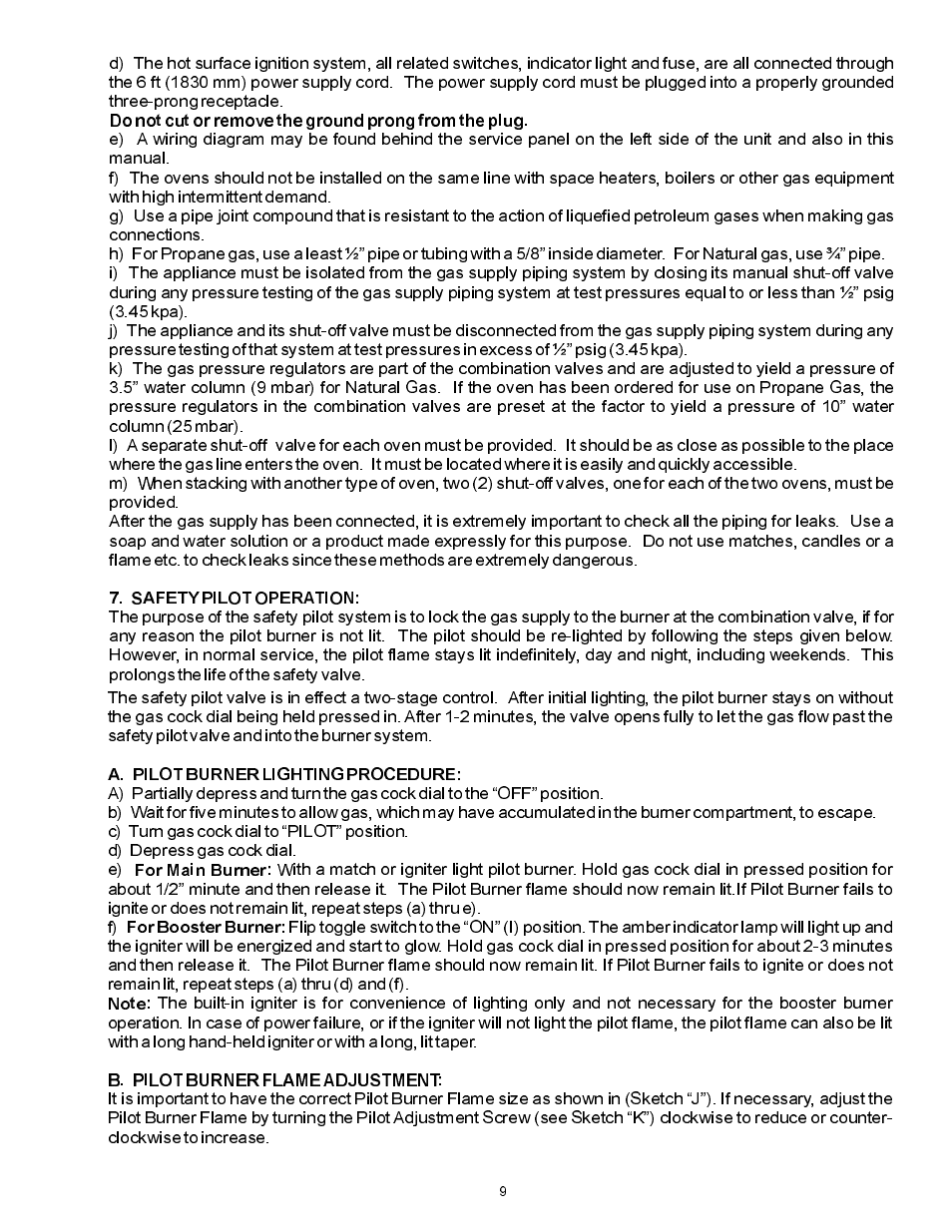 Bakers Pride FC-816 Manual User Manual | Page 9 / 16