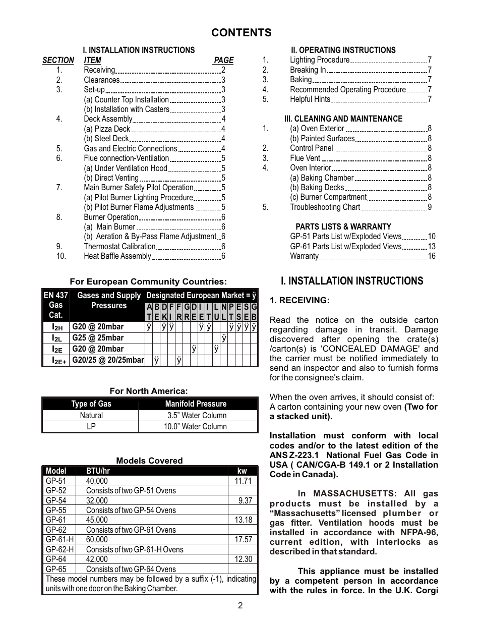 Bakers Pride GP-61 Manual User Manual | Page 2 / 16