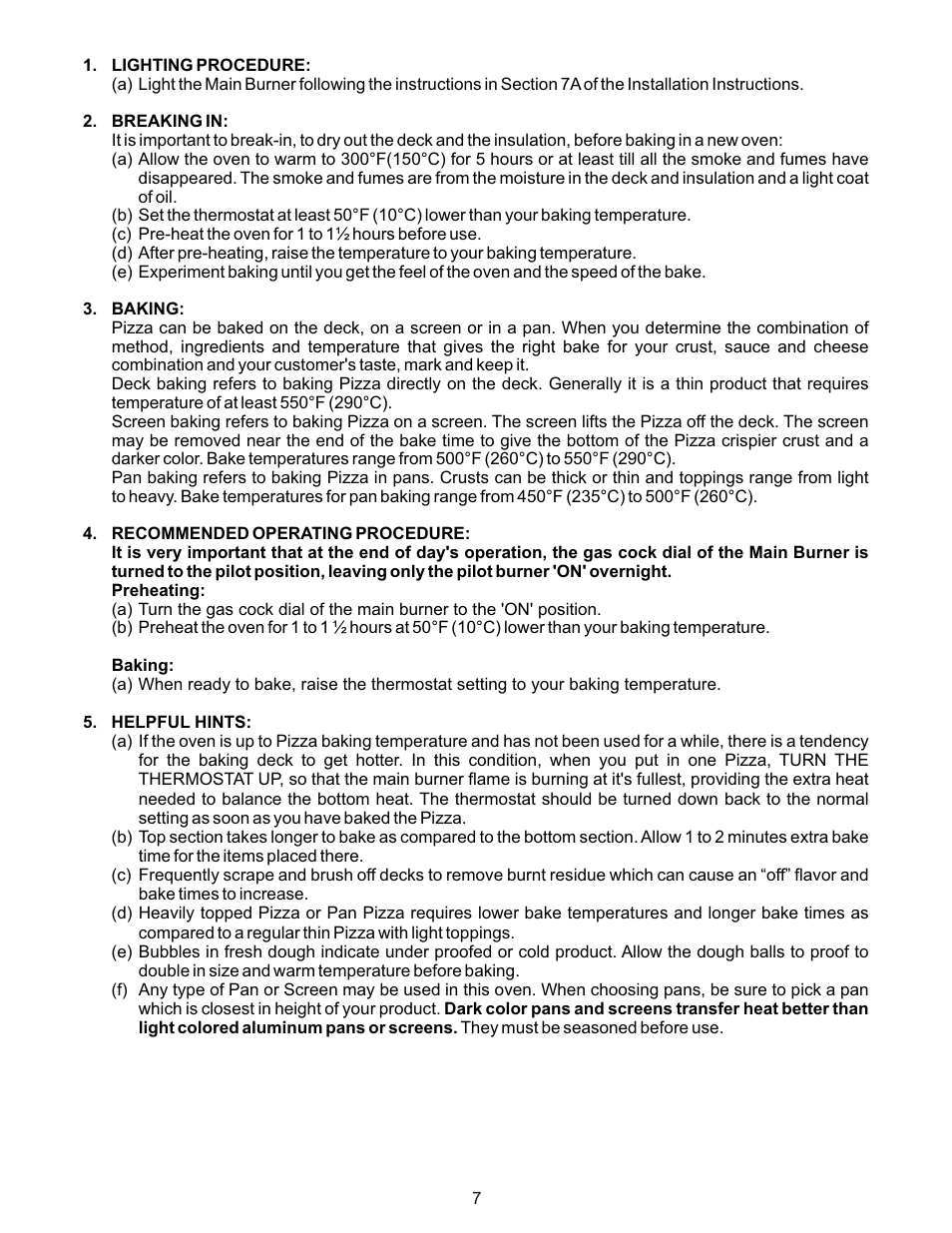 Bakers Pride GP-61 Manual User Manual | Page 7 / 16