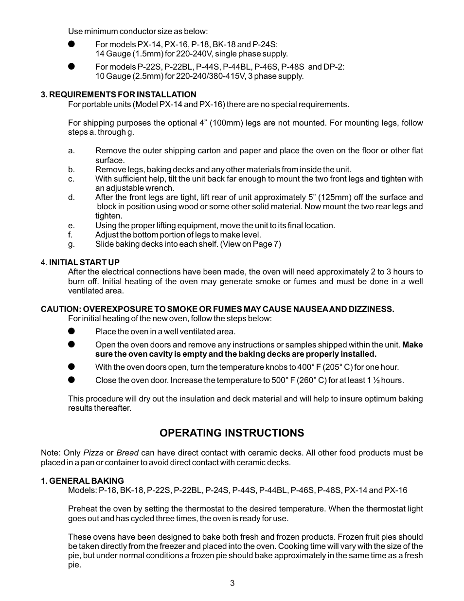 Bakers Pride P-48S Manual User Manual | Page 3 / 24