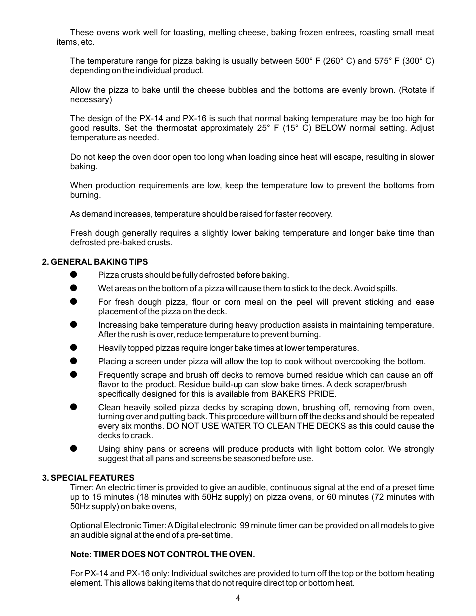 Bakers Pride P-48S Manual User Manual | Page 4 / 24