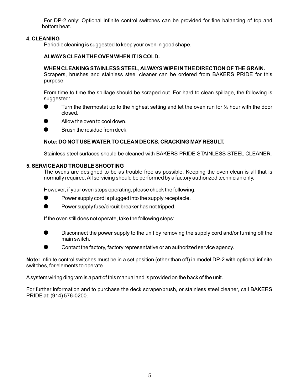 Bakers Pride P-48S Manual User Manual | Page 5 / 24