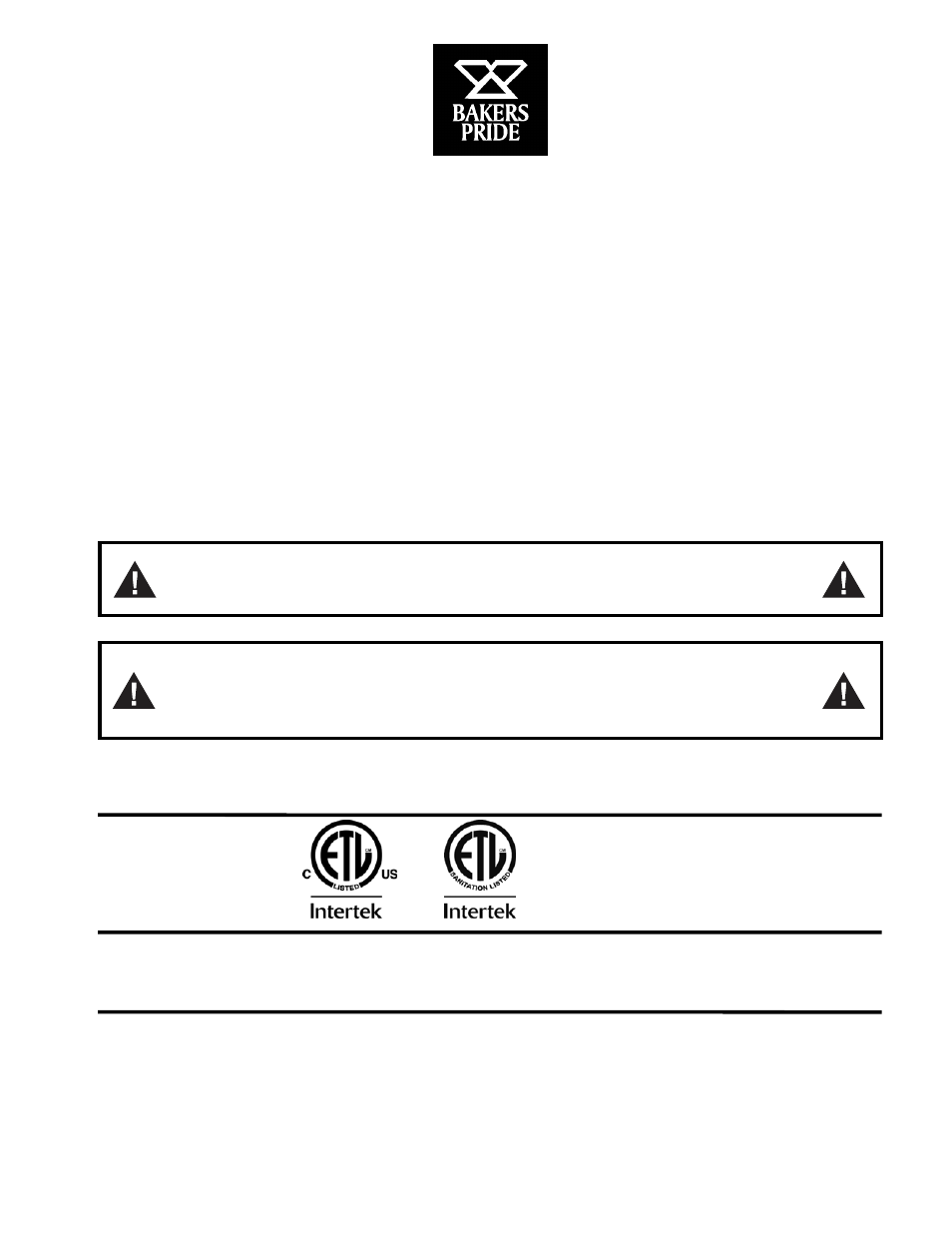 Bakers Pride BPSB Manual User Manual | 8 pages