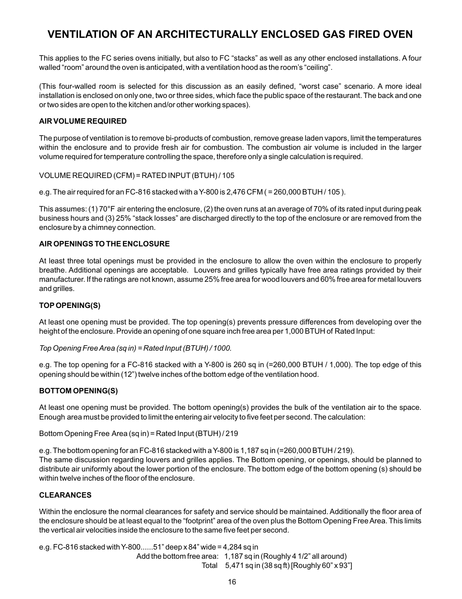 Bakers Pride FC-816 Manual User Manual | Page 16 / 32