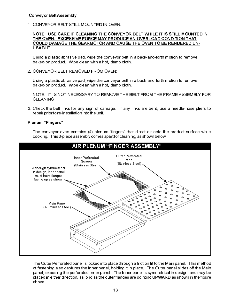 Air plenum finger assembly | Bakers Pride VH1828G Manual User Manual | Page 13 / 32