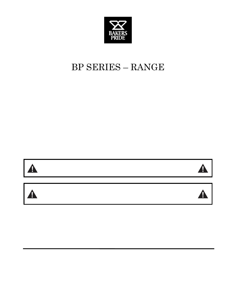 Bakers Pride 72BP12BS30 Manual User Manual | 15 pages